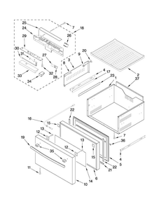 Part Location Diagram of W10281594 Whirlpool OVERLAY