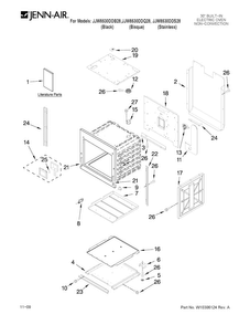 Oven Parts Diagram and Parts List for JJW8530DDS28  Jenn-Air Wall Oven