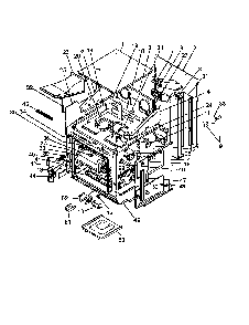 Cabinet, Upper Diagram and Parts List for AO27DG1-P1132525NB  Amana Wall Oven