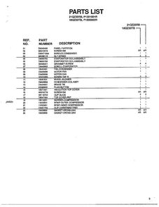 Evaporator/condenser/insulation/air Flow Page 2 Diagram and Parts List for 5796  Amana Air Conditioner