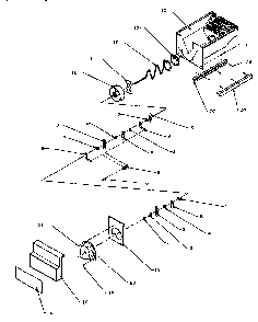 Crushed Ice Bucket Diagram and Parts List for SSD22NBL-P1162413WL  Amana Refrigerator