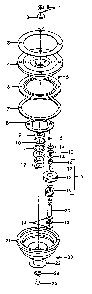 Gears_bearings Diagram and Parts List for C5025  Hoover Upright Vacuum