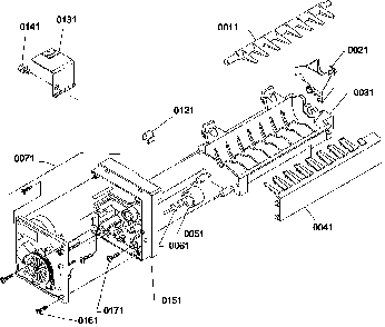 Ice Maker Assembly And Parts Diagram and Parts List for THI18TW-P1310701WW  Amana Refrigerator
