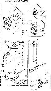 Attachment Parts Diagram and Parts List for 11628982  Kenmore Canister Vacuum