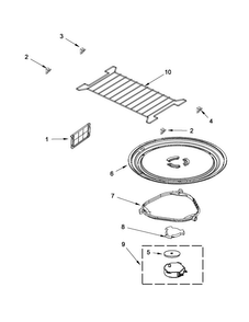Turntable Parts Diagram and Parts List for MMV4206BB0  Maytag Microwave