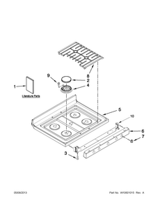 Cooktop Parts Diagram and Parts List for MGR8674AW1  Maytag Range