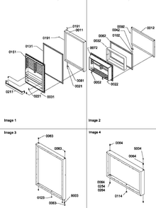 Door Assemblies Diagram and Parts List for TR25VE-P1196404WE  Amana Refrigerator