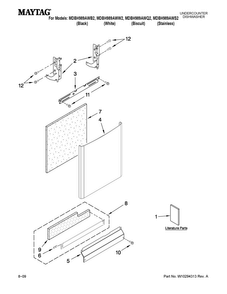 Part Location Diagram of WPW10199761 Whirlpool Panel