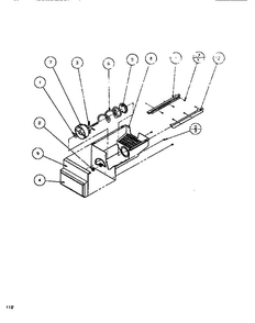 Crushed Ice Bucket 2 Diagram and Parts List for SBDE520K-P1109903W  Amana Refrigerator