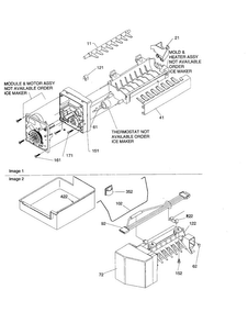 Ice Maker Assembly Diagram and Parts List for ART2127A-PART2127A  Amana Refrigerator