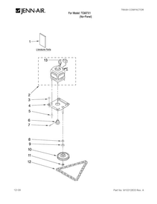 Motor And Drive Parts Diagram and Parts List for TC607X1  Jenn-Air Trash Compactor