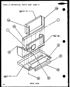 Chassis Mechanical Parts Assembly 3 Diagram and Parts List for PTC12300ER P9812515R Amana Air Conditioner