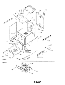 Cabinet Diagram and Parts List for ARRS6500E-P1130697NE  Amana Range