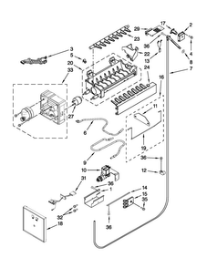 Part Location Diagram of W10372190 Whirlpool ARM-SHUT