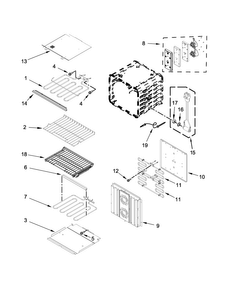 Internal Oven Parts Diagram and Parts List for JJW3830DP00  Jenn-Air Wall Oven