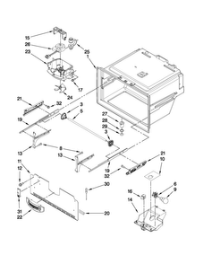 Freezer Liner Parts Diagram and Parts List for MFX2571XEM1  Maytag Refrigerator
