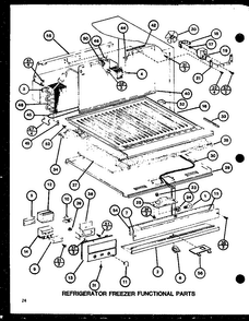 Refrigerator Freezer Functional Parts Diagram and Parts List for TL18H-P77110-20W  Amana Refrigerator