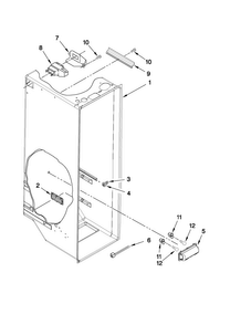 Refrigerator Liner Parts Diagram and Parts List for ASD2522WRS07  Amana Refrigerator