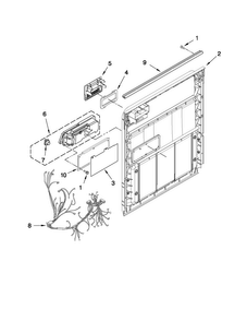 Inner Door Parts Diagram and Parts List for ADB1400AWB2  Amana Dishwasher