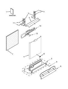 Door And Panel Parts Diagram and Parts List for MDB7949SDM0  Maytag Dishwasher