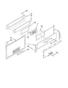 Control Panel Parts Diagram and Parts List for MGR5765QDB2  Maytag Range