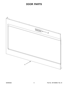 Door Parts Diagram and Parts List for MMV4207JB00  Maytag Microwave