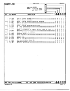Heater Page 2 Diagram and Parts List for 7216A REV E Norge Dryer