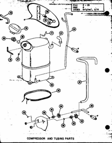 Part Location Diagram of D5574801 Whirlpool Compressor & Sealed System