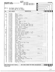 Exterior Page 2 Diagram and Parts List for 6430 LOT A REV B Norge Washer