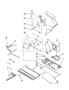 Unit Parts Diagram and Parts List for JFI2089WTS4  Jenn-Air Refrigerator