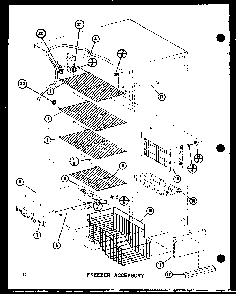 Freezer Accessory Diagram and Parts List for SRI22GG-P7745511WG  Amana Refrigerator