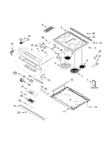 Cooktop Parts Diagram and Parts List for JES1750CEB0  Jenn-Air Range