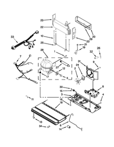 Unit Parts Diagram and Parts List for 5MFX257AA001  Maytag Refrigerator