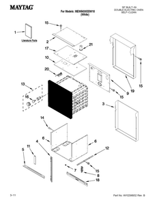 Oven Parts Diagram and Parts List for MEW5630DDW18  Maytag Wall Oven