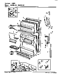 Doors Diagram and Parts List for RB19KA-4A AG64B Magic Chef Refrigerator