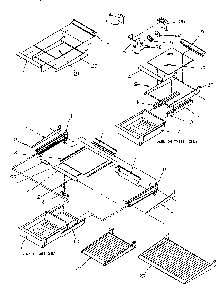 Cabinet Shelving Diagram and Parts List for TV18S4W-P1194902WW  Amana Refrigerator
