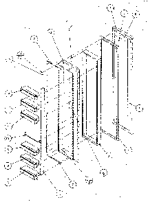 Freezer Door Diagram and Parts List for SX120J-P7870122W  Amana Refrigerator