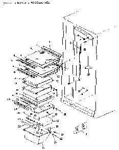 Refrigerator Shelving And Drawers Diagram and Parts List for JRSD246B MCQ82A Jenn-Air Refrigerator