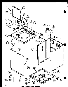 Section 19 Diagram and Parts List for LW2502L P1118409WL Amana Washer