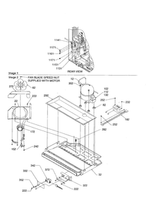 Machine Compartment Diagram and Parts List for BR18V2C-P1320708WC  Amana Refrigerator