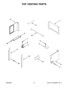 Top Venting Parts Diagram and Parts List for MMW9730FZ20  Maytag Microwave Oven Combo