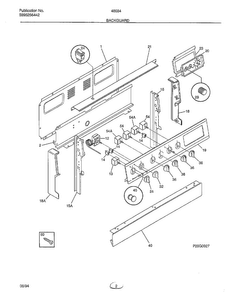 Backguard Diagram and Parts List for 486840A  Admiral Range