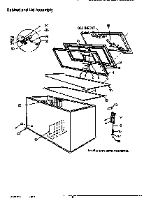 Part Location Diagram of RA140001A Whirlpool MANUAL, PTS CHEST FRZ