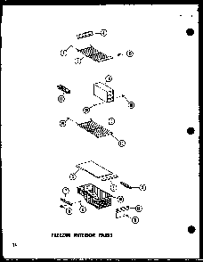 Freezer Interior Parts Diagram and Parts List for SRI-22E-A-P74870-21WA  Amana Refrigerator