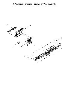 Control Panel And Latch Parts Diagram and Parts List for 66514719N710  Kenmore Dishwasher