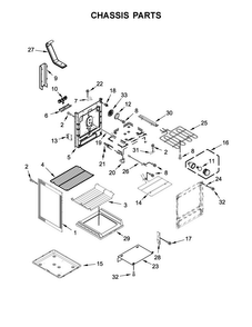 Chassis Parts Diagram and Parts List for MER8800FB0  Maytag Range