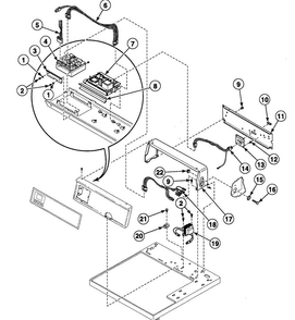 Controls Assy Diagram and Parts List for SDEC07WJ  Speed Queen Dryer