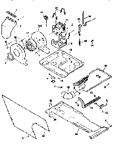 Blower And Base Diagram and Parts List for 41799680200  Kenmore Washer Dryer Combo