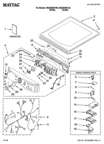 Part Location Diagram of W10057361 Whirlpool Tech Sheet