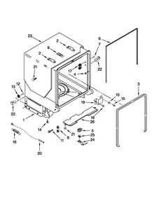 Tub And Frame Parts Diagram and Parts List for MDBH979SAM0  Maytag Dishwasher